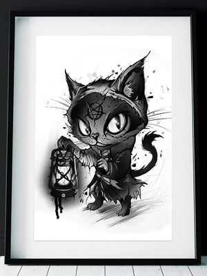 DOOMED MIAOW Print A3 - INKVADER